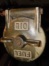 Close-up of rusty metallic object