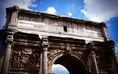 Low angle view of historical building