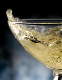 Close-up of ice cubes in glass