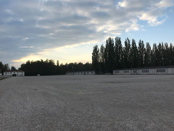 Scenic view of landscape against sky during sunset