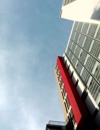 Low angle view of modern building against sky