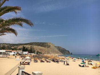 People enjoying at beach