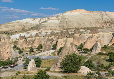 Scenic view of landscape against cloudy sky