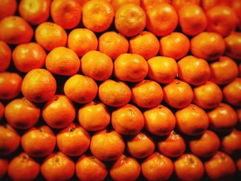Full frame shot of oranges for sale at market stall