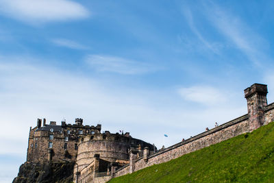 Low angle view of historic building against sky