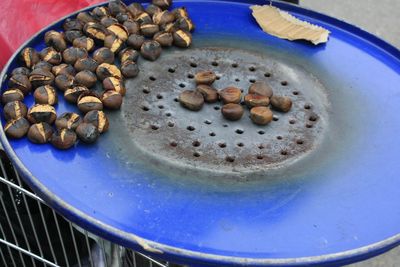 High angle view of coffee in container