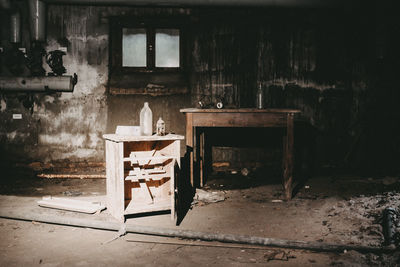 Interior of abandoned room