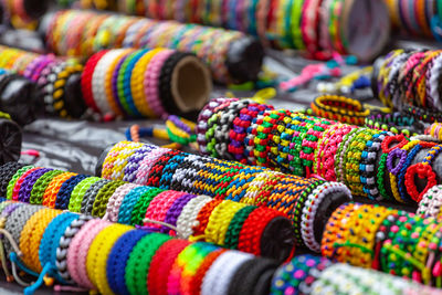 Full frame shot of multi colored candies for sale