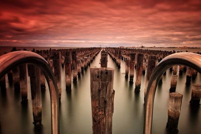 Built structure against cloudy sky