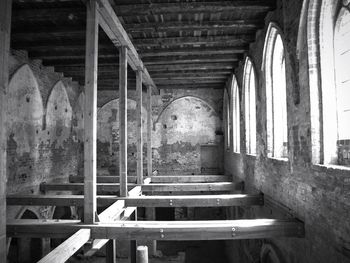 Interior of abandoned building