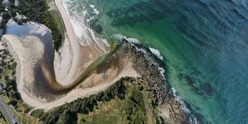 Aerial view of hastings point in australia