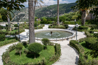 The fountain of the hyblaean garden in ragusa ibla