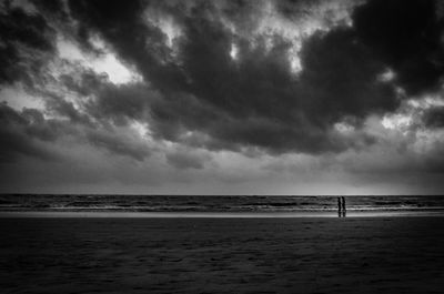 View of sea against cloudy sky