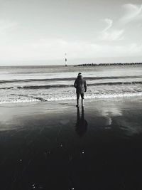 View of people on beach