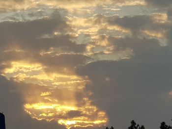 Low angle view of sky during sunset