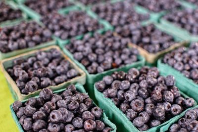 High angle view of fruits for sale in market