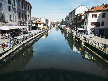 Reflection of buildings in canal