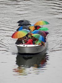 View of boats in water