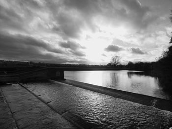 Scenic view of river against sky