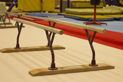 Close-up of parallel bars