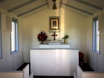 Interior close up of tiny church