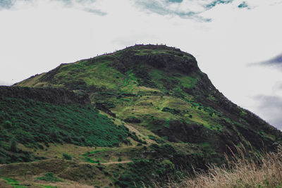 Low angle view of mountain against sky