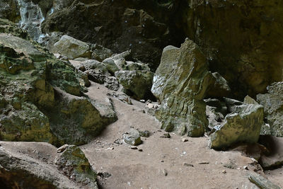 Rock formation on land