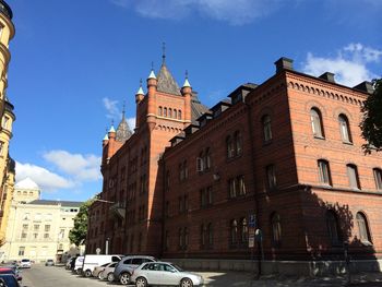 Low angle view of buildings in city