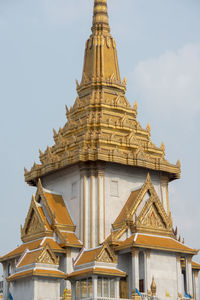 Low angle view of temple against sky