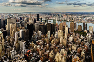 High angle view of cityscape