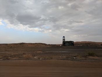 Scenic view of desert against sky