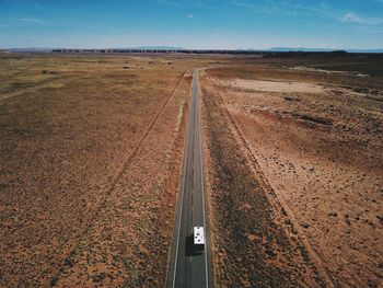 Scenic view of road amidst land