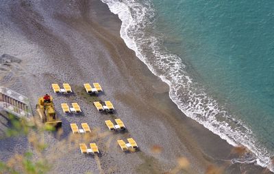High angle view of sea