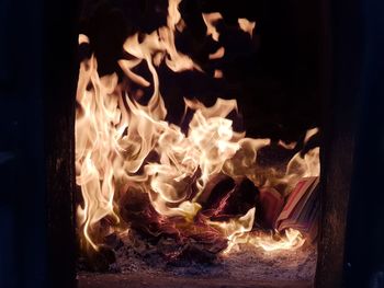 Close-up of bonfire
