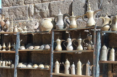 View of objects for sale