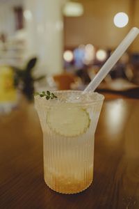 Close-up of drink on table