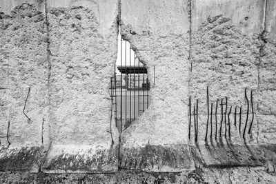 Window of abandoned building