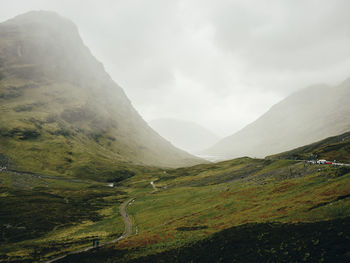 Three sisters of glencoe, on a wet day