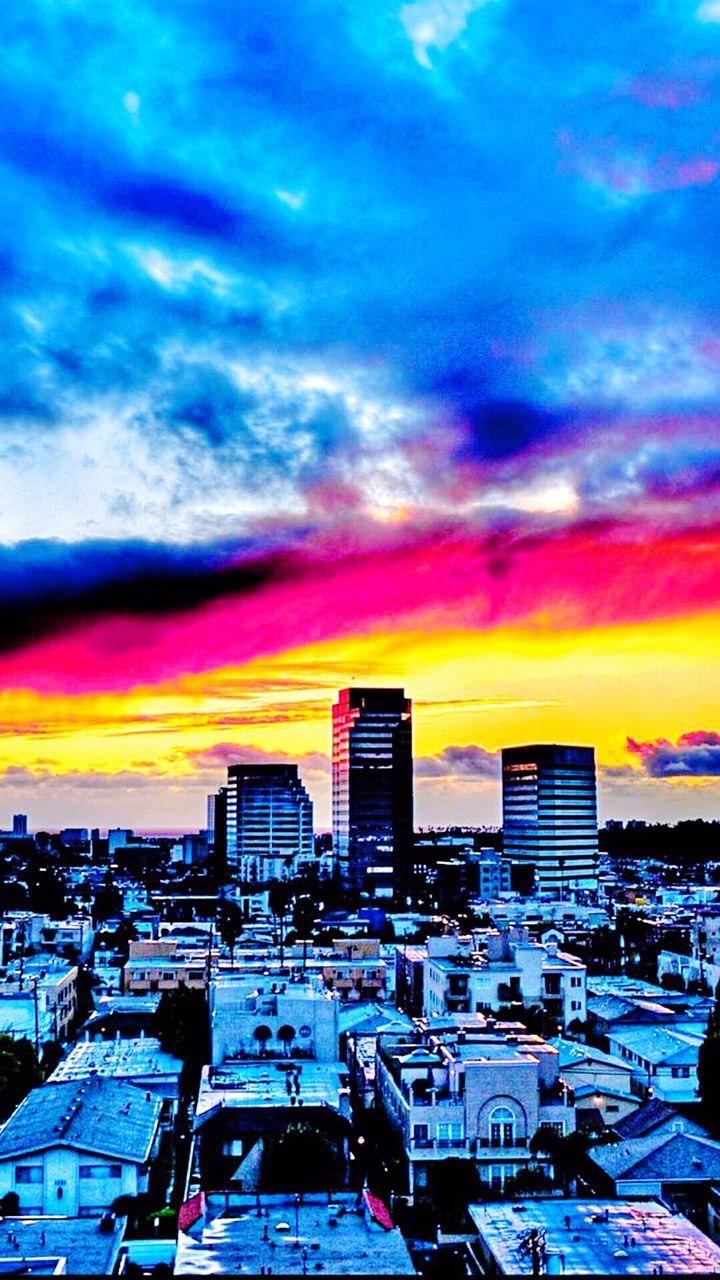 DRAMATIC SKY OVER CITY