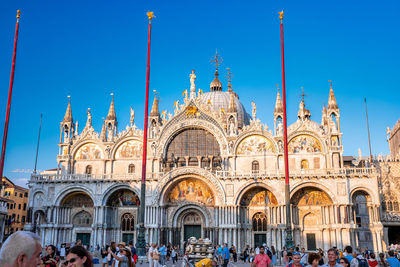 Beautiful details of basilica di san marco in venice.