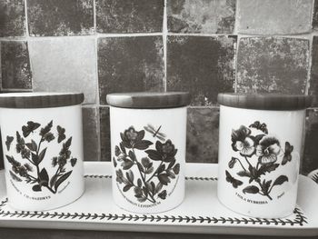 Close-up view of floral pattern