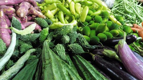 Close-up of vegetables for sale at market stall