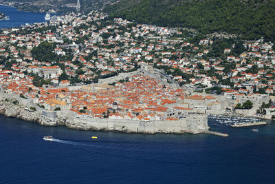 Aerial scene of dubrovnik, croatia