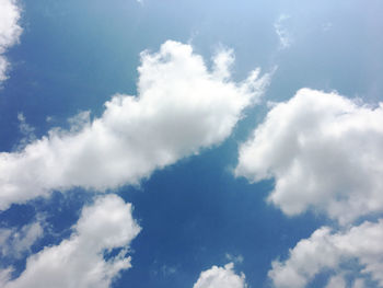 Low angle view of clouds in sky