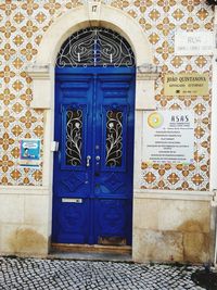 Close-up of closed door