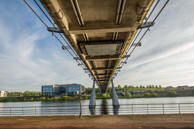 Bridge over river against sky