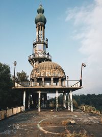 Low angle view of mosque against sky