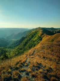 Scenic view of landscape against clear sky