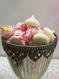 Close-up of ice cream in bowl