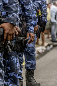 Military personnel are seen during the bahia independence parade 